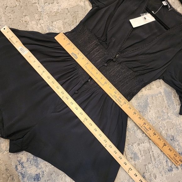 NWT Urban Outfitters Black Lace Romper Viscose Size Medium. - Picture 7 of 16